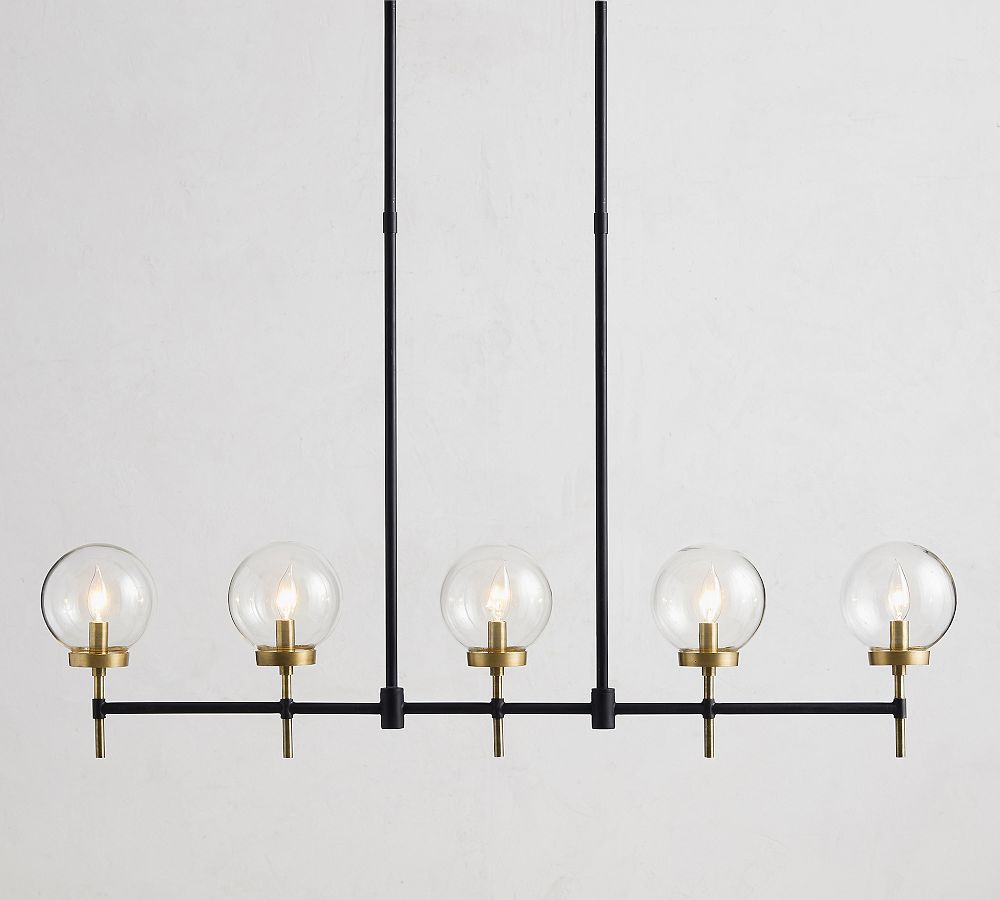 Camryn Glass Globe Linear Chandelier (49"-72") - Zonesus