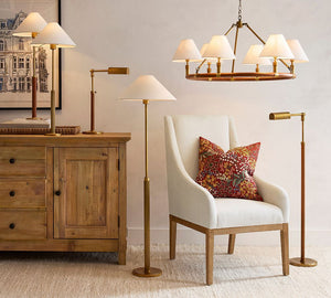 Chambers Leather Round Chandelier (36") - Zonesus