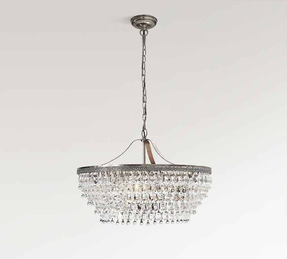 Clarissa Crystal Round Chandelier (19"-28") - Zonesus