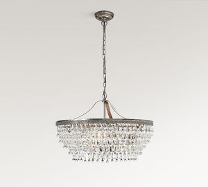 Clarissa Crystal Round Chandelier (19"-28") - Zonesus