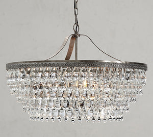 Clarissa Crystal Round Chandelier (19"-28") - Zonesus