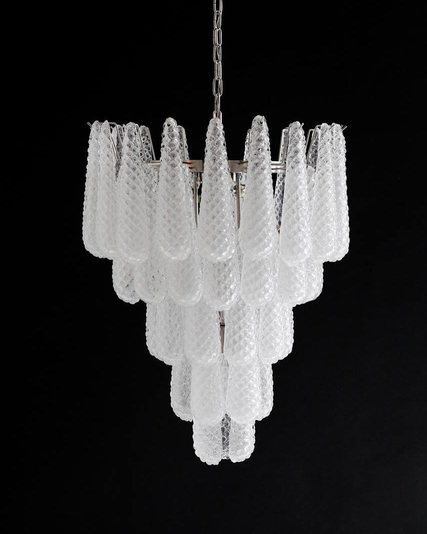 Murano Chandelier – Drop – 52 glasses – Transparent - Zonesus
