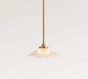 Cooper Flared Ribbed Glass Pendant (12") - Zonesus