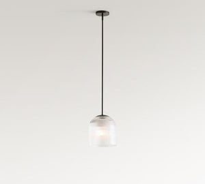 Cooper Ribbed Glass Pendant (10"-14") - Zonesus