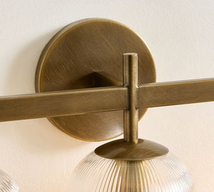 Cooper Ribbed Glass Triple Sconce (17") - Zonesus