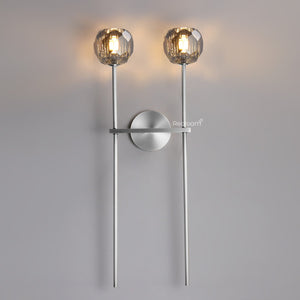 Boulew Crystal Glass Grand Double Sconce 12" - Zonesus