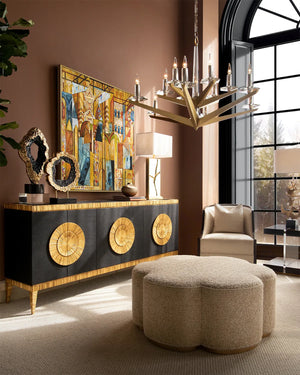 Antares Natural Brass Chandelier 48"D - Zonesus