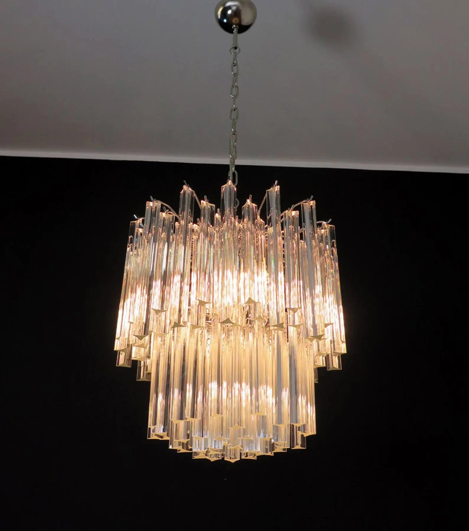 Murano Chandelier – Arianna -107 prisms – Transparent - Zonesus