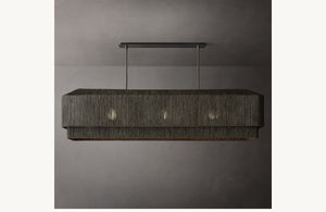 Ceva Rectangular Natural Chandelier 54" - Zonesus