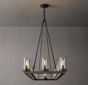 Ondra Linear Clear Glass Chandelier 72" - Zonesus