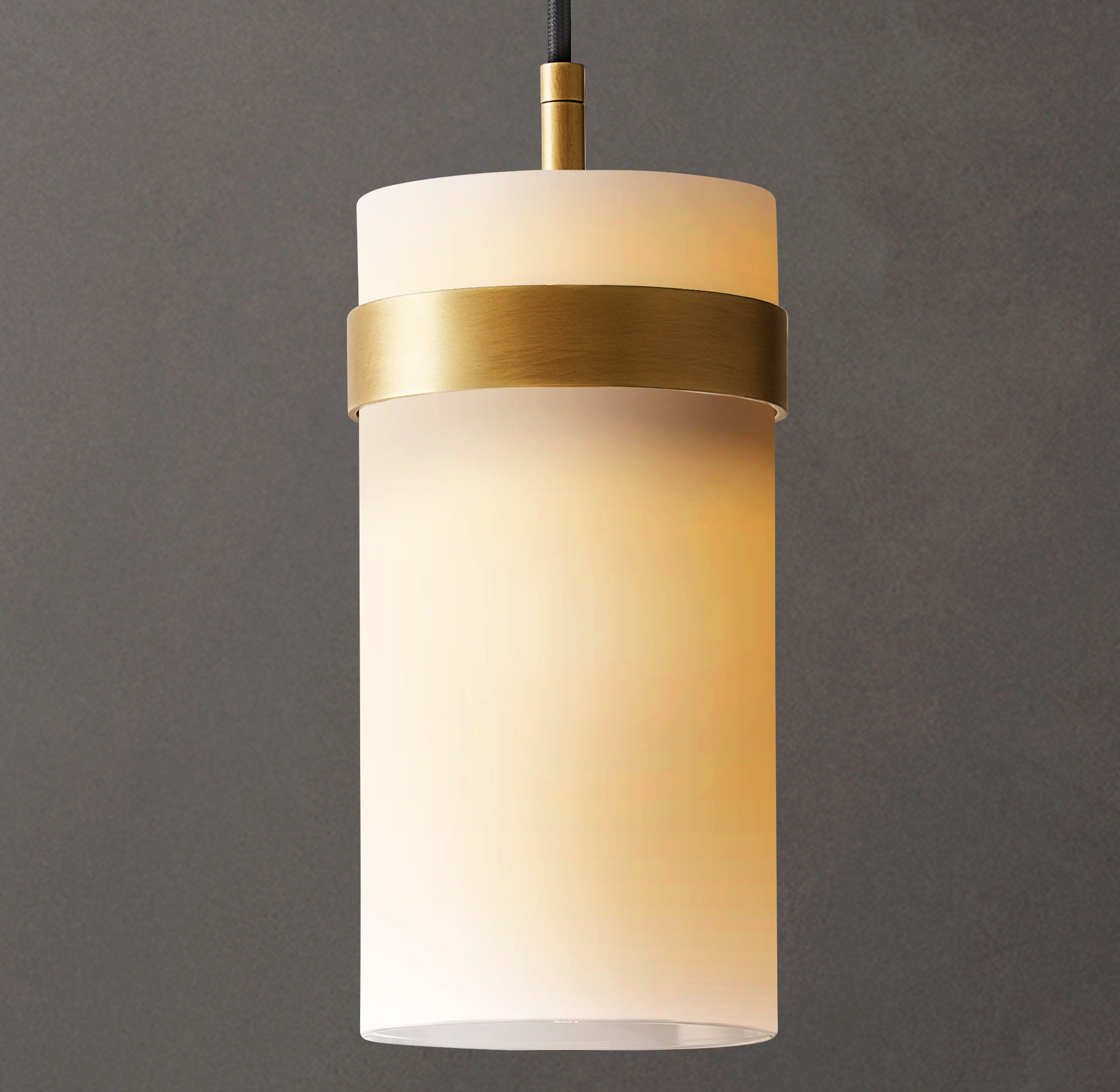 Ravelle Milk Glass Pendant 5" - Zonesus