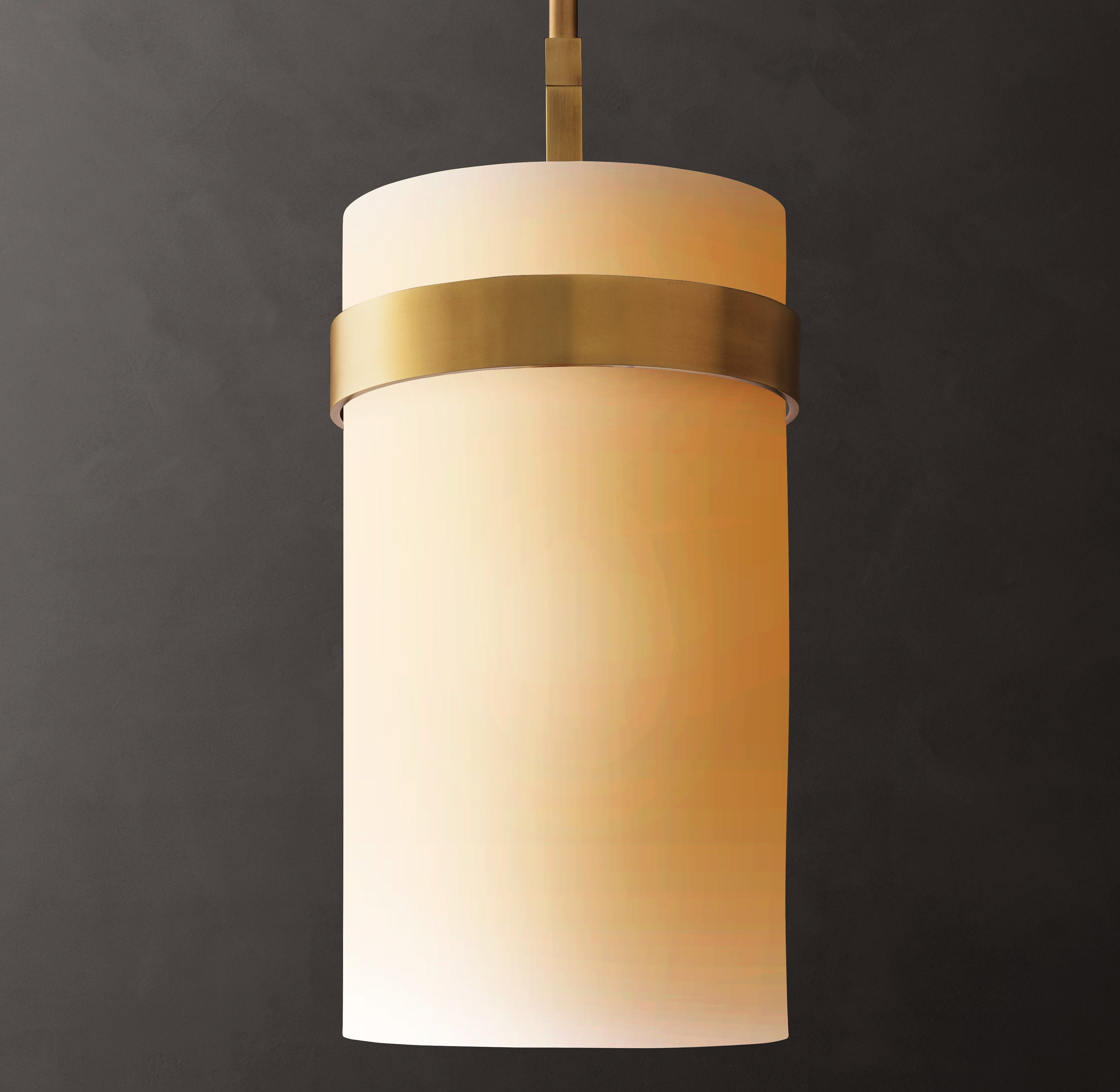 Ravelle Milk Glass Pendant 8" - Zonesus