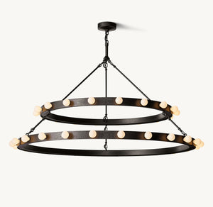 Vitoria Round Two Tiered Chandelier 48" - Zonesus