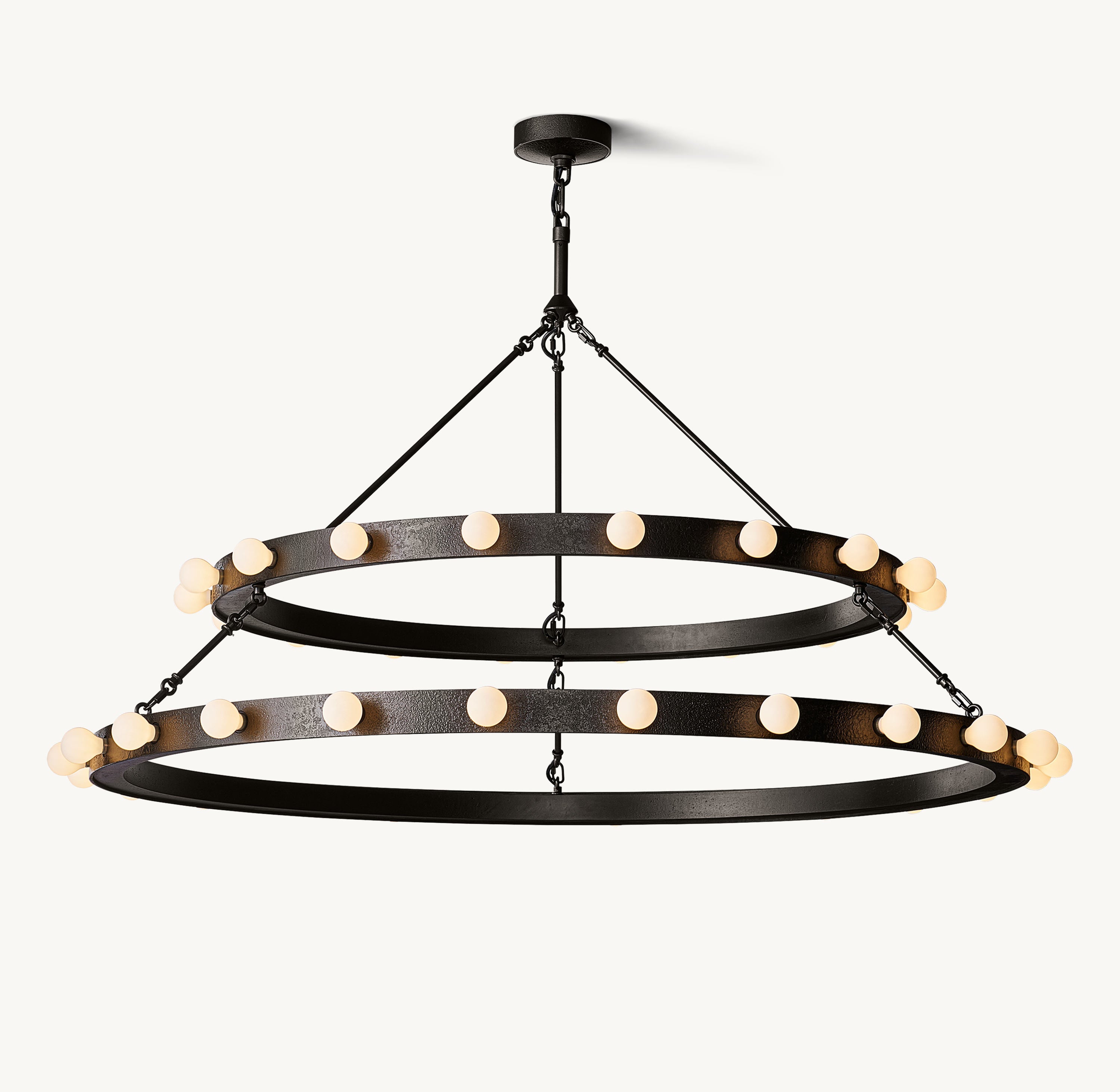 Vitoria Round Two Tiered Chandelier 48" - Zonesus