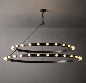 Vitoria Round Two Tiered Chandelier 60" - Zonesus