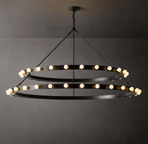 Vitoria Round Two Tiered Chandelier 60" - Zonesus