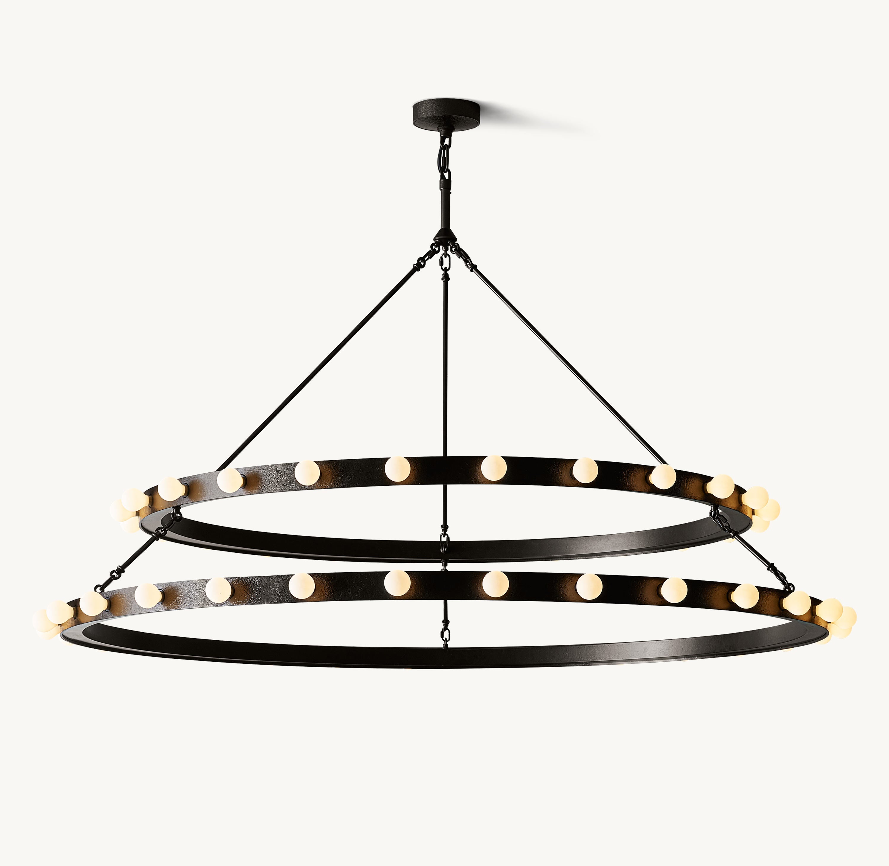 Vitoria Round Two Tiered Chandelier 60" - Zonesus