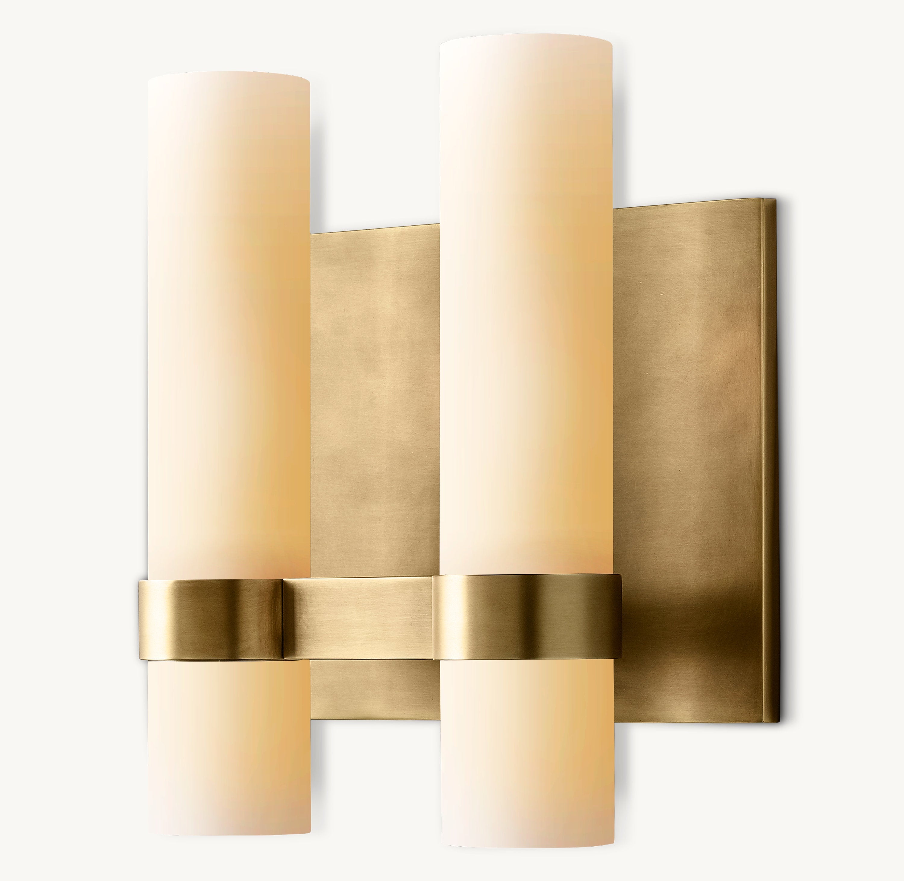 Ravelle Milk Glass Double Sconce - Zonesus