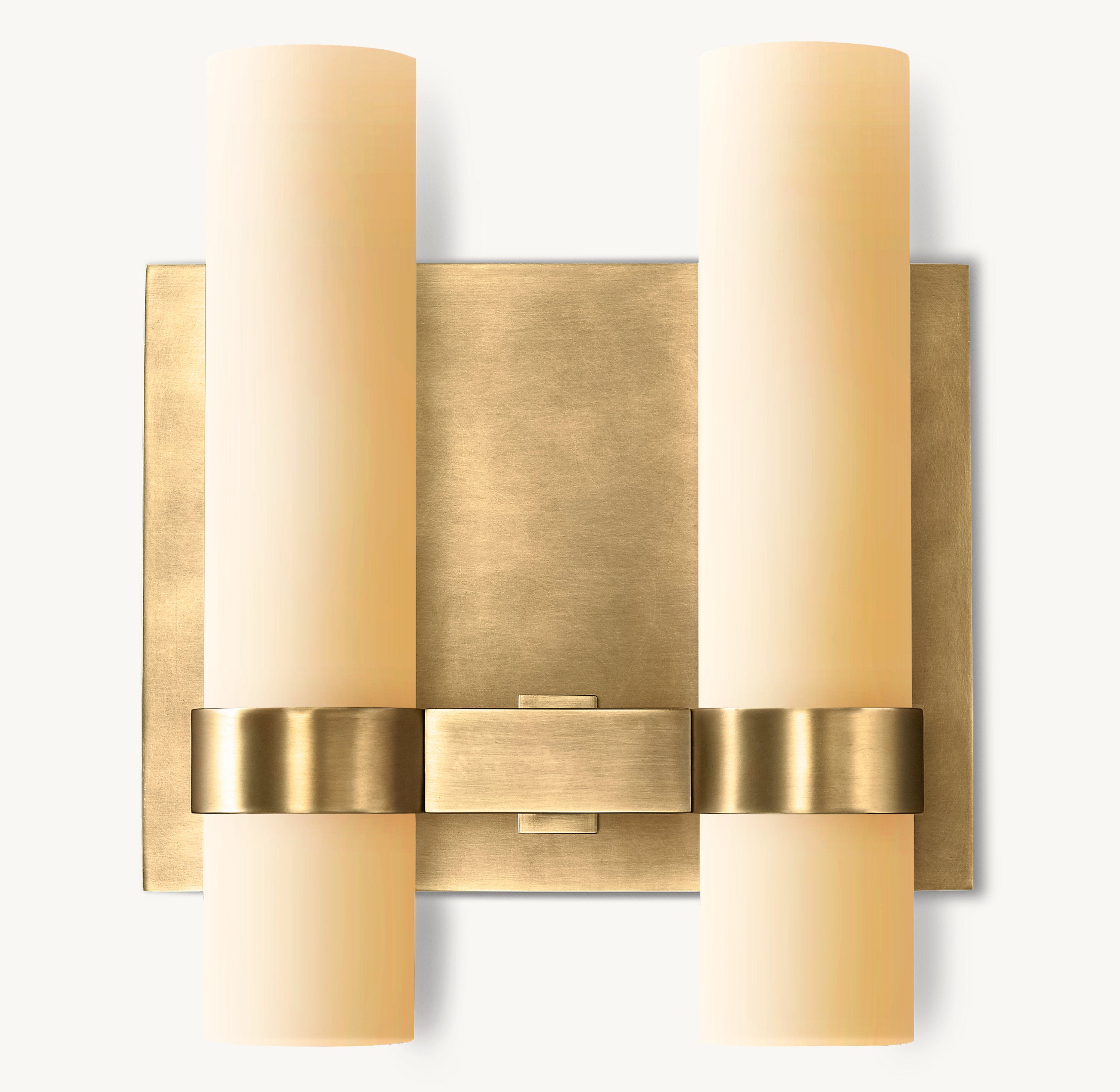 Ravelle Milk Glass Double Sconce - Zonesus