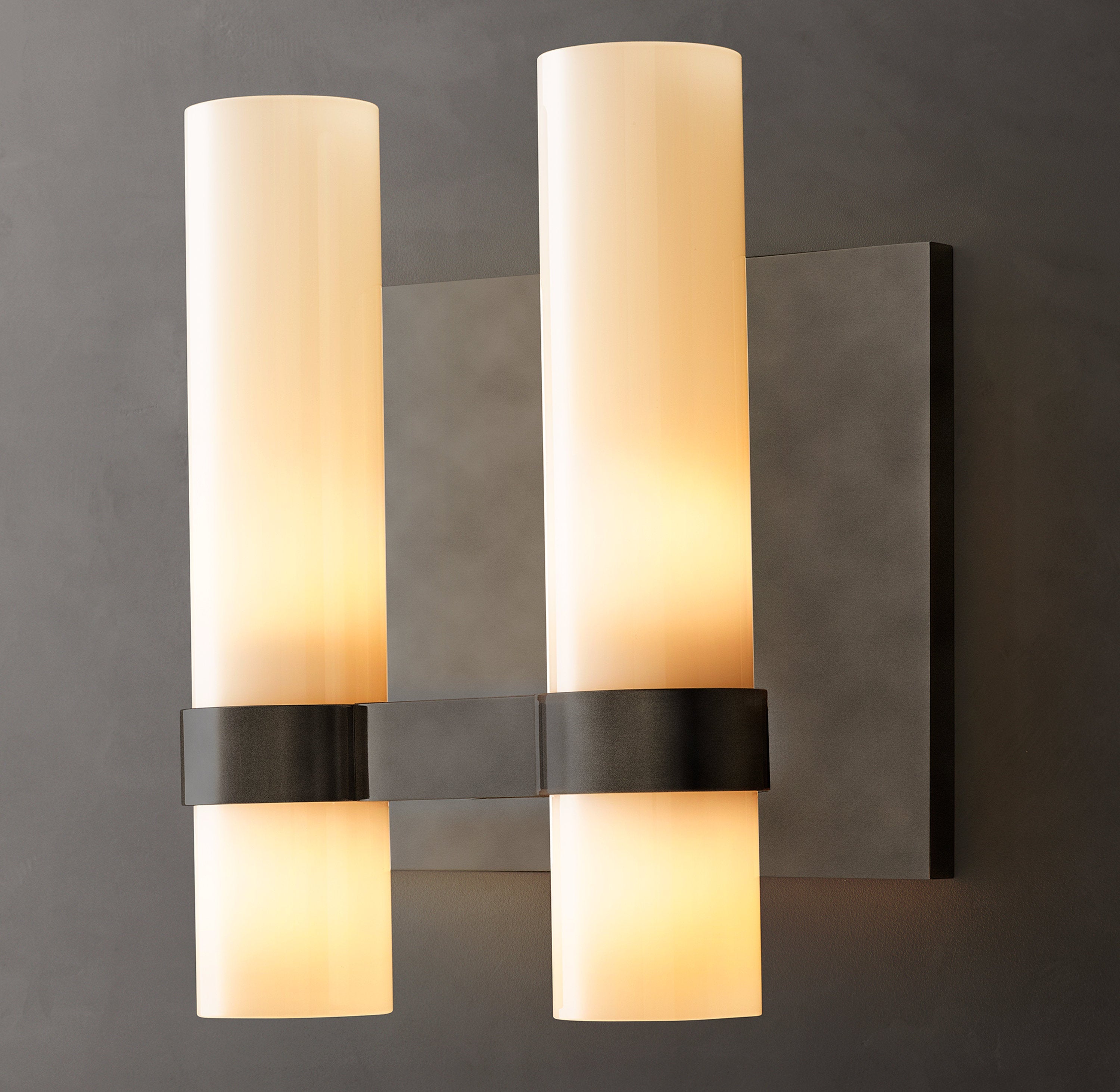 Ravelle Milk Glass Double Sconce - Zonesus