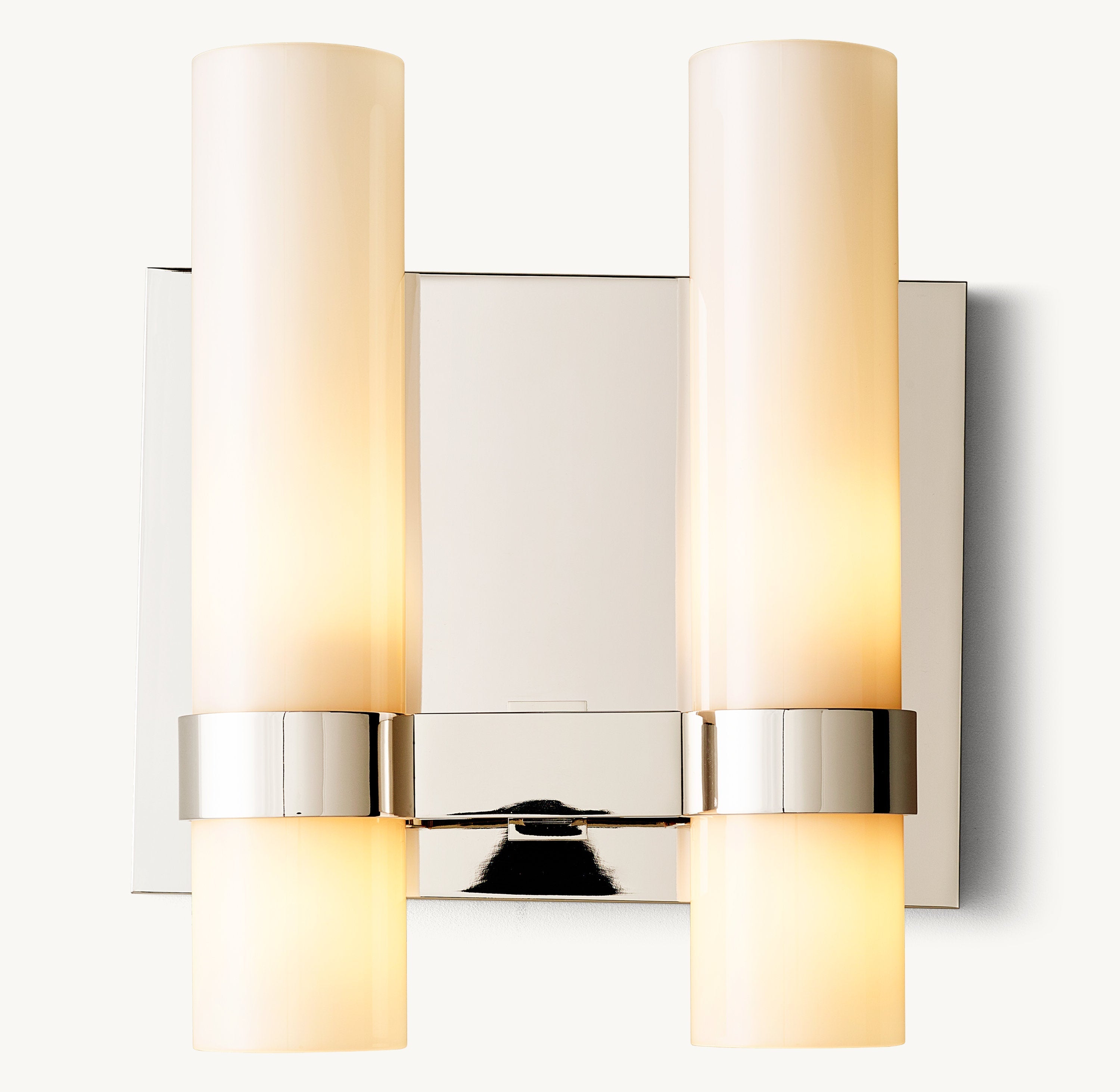 Ravelle Milk Glass Double Sconce - Zonesus