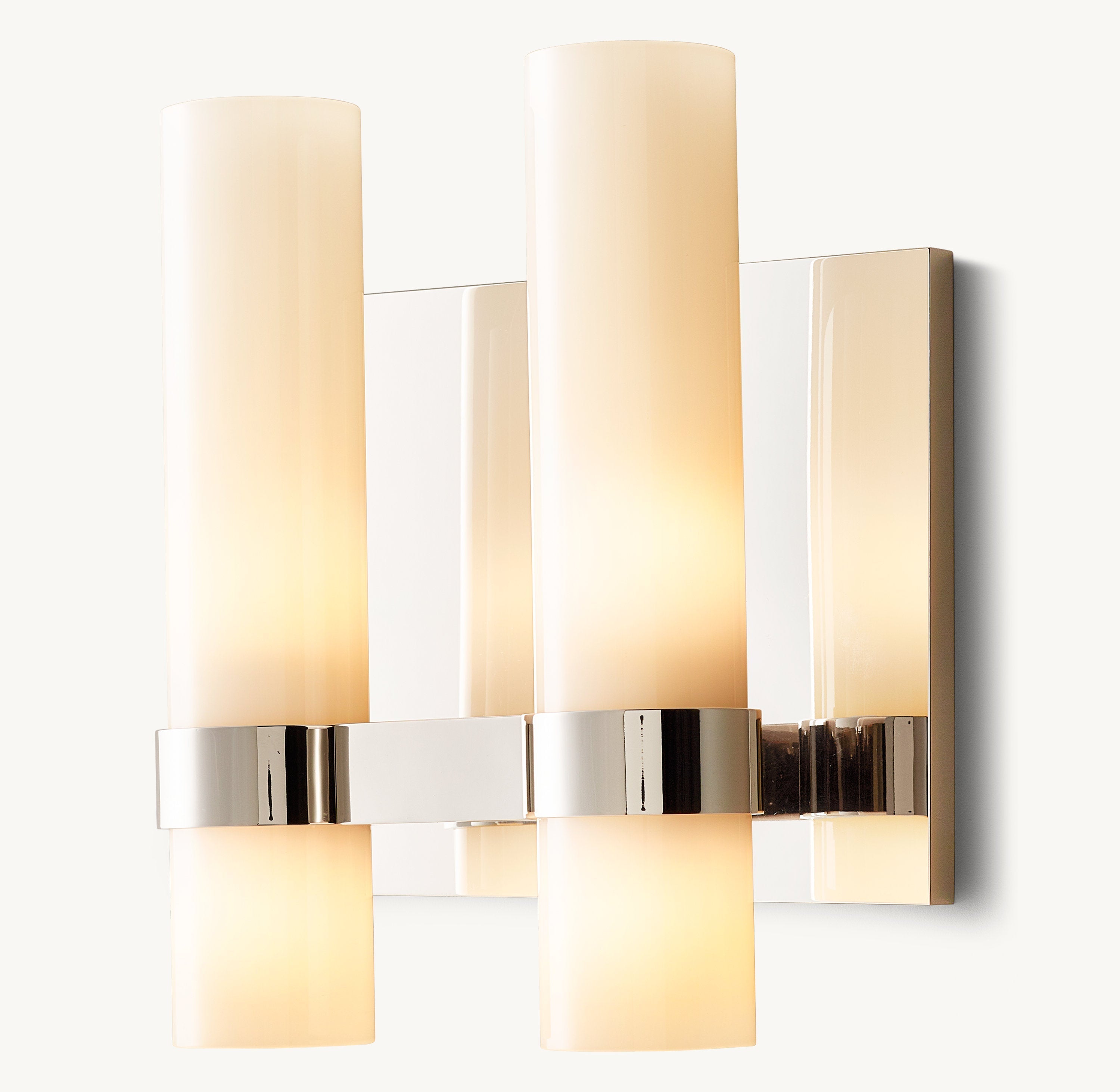 Ravelle Milk Glass Double Sconce - Zonesus