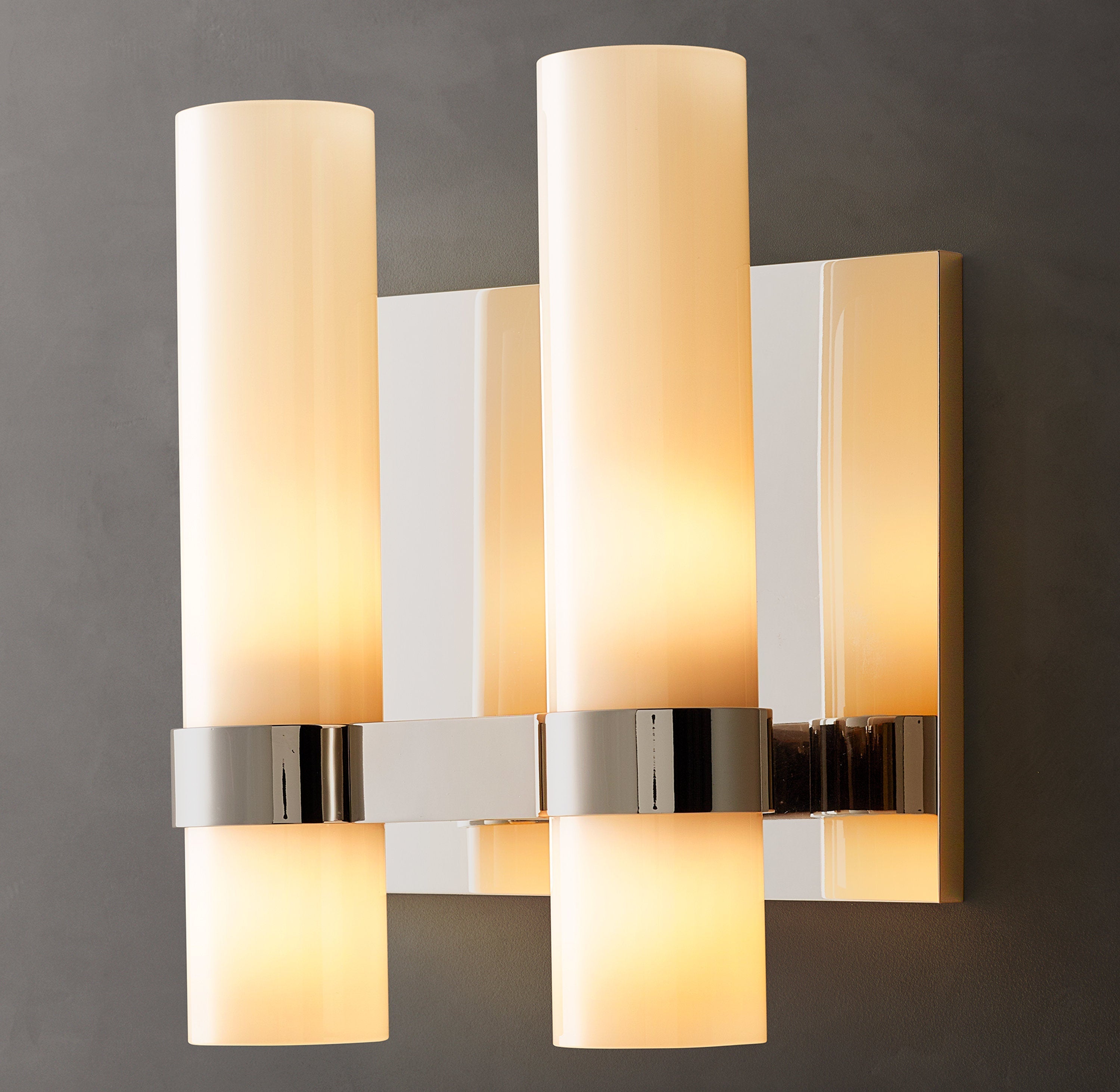 Ravelle Milk Glass Double Sconce - Zonesus