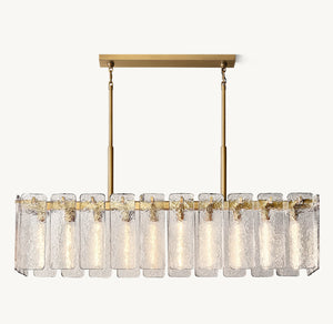 Calamette Glass Rectangular Chandelier 60" - Zonesus
