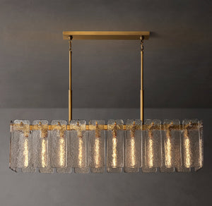 Calamette Glass Rectangular Chandelier 60" - Zonesus