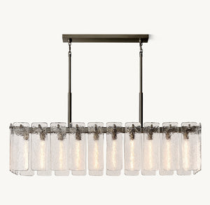 Calamette Glass Rectangular Chandelier 60" - Zonesus