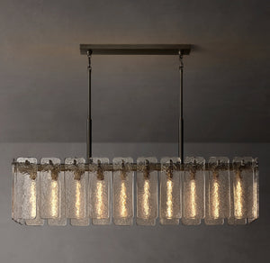 Calamette Glass Rectangular Chandelier 60" - Zonesus