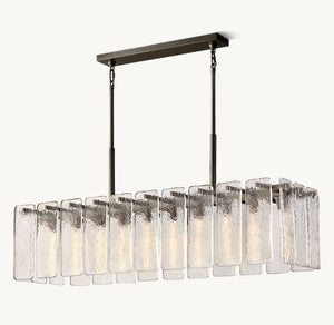 Calamette Glass Rectangular Chandelier 60" - Zonesus
