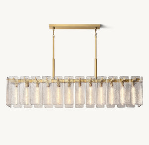 Calamette Glass Rectangular Chandelier 72" - Zonesus