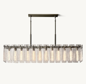 Calamette Glass Rectangular Chandelier 72" - Zonesus