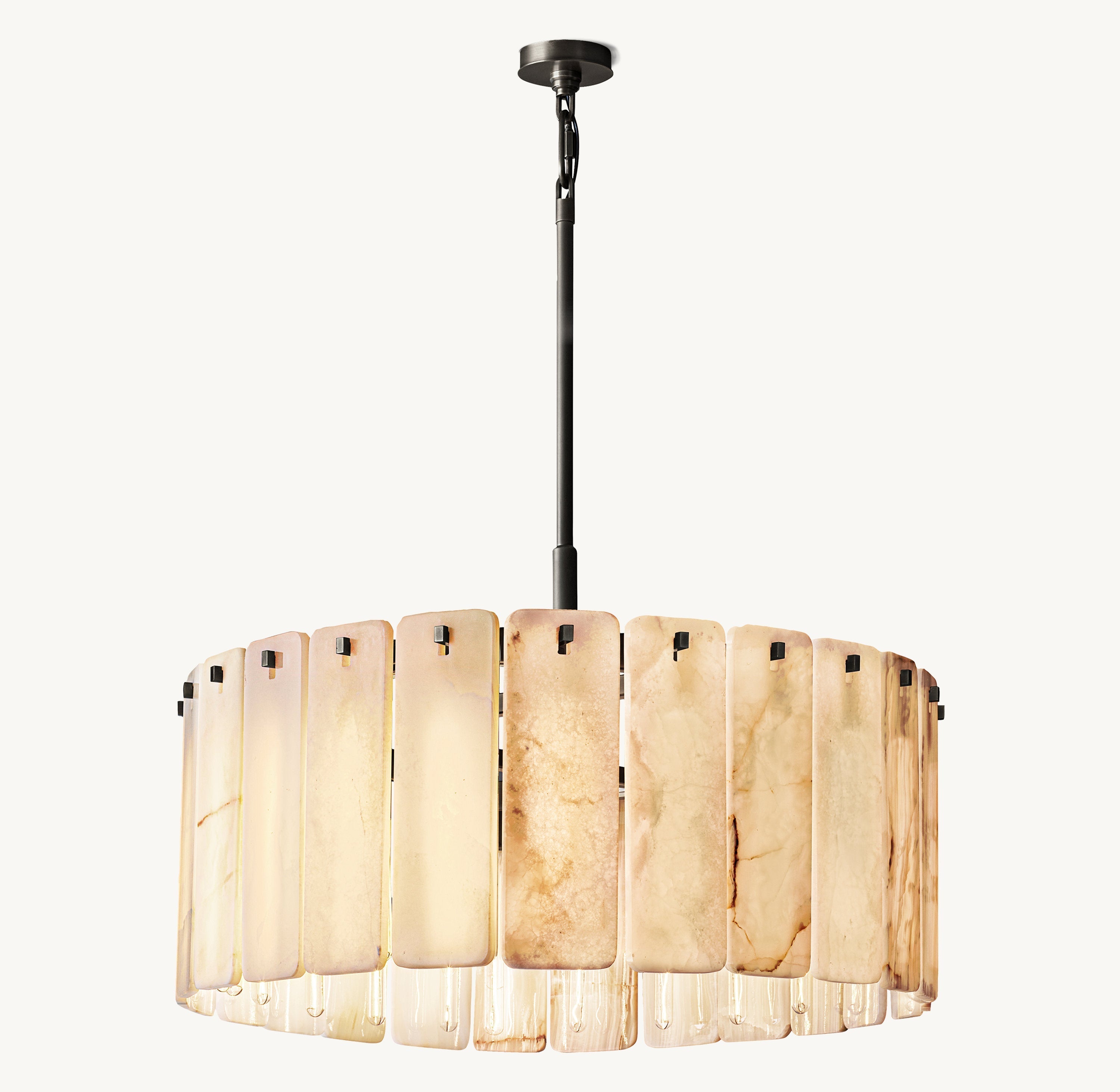 Calamette Onyx Round Chandelier 36" - Zonesus