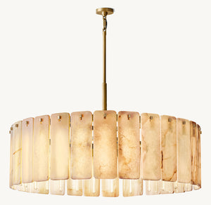 Calamette Onyx Round Chandelier 48" - Zonesus