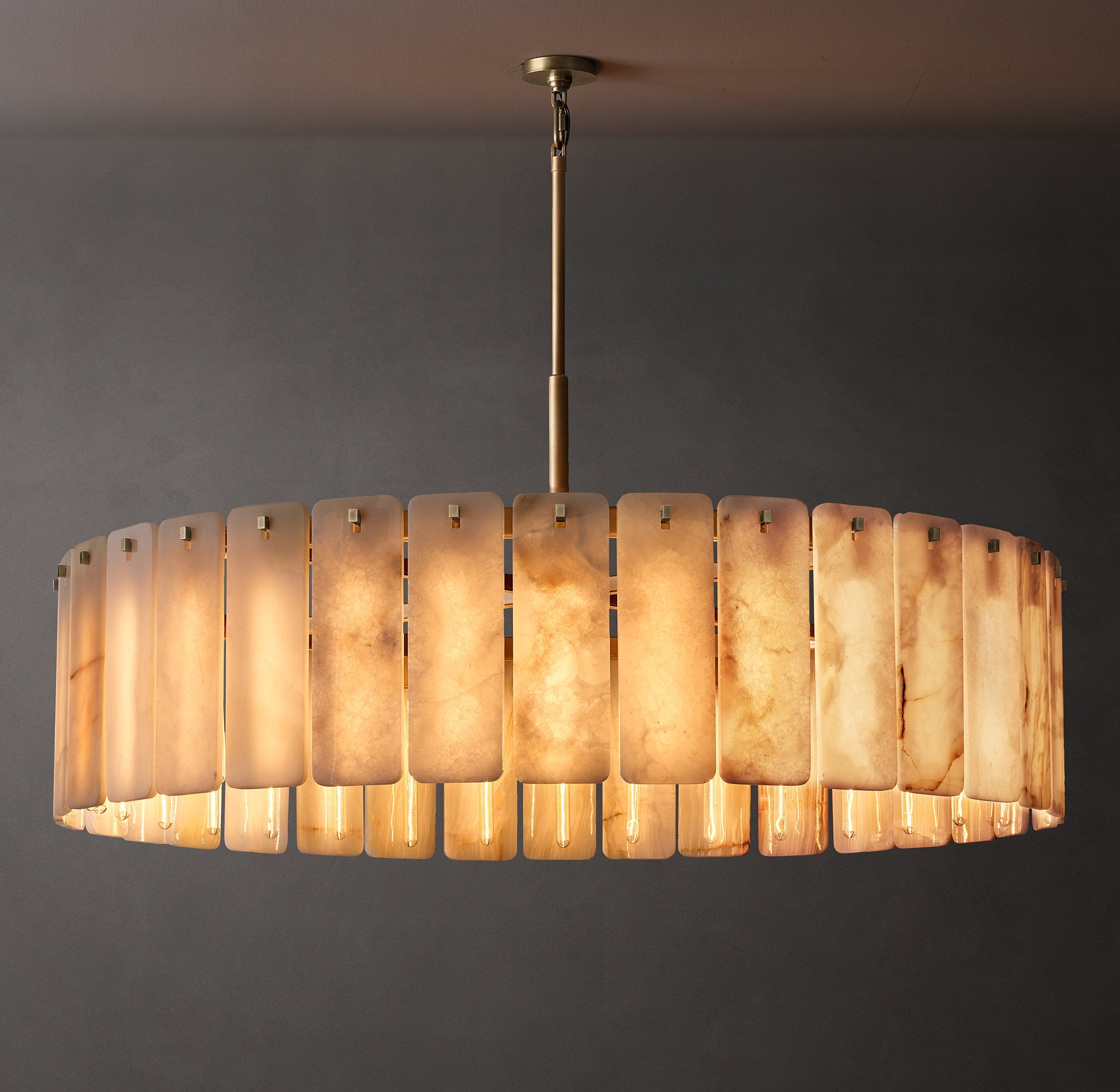 Calamette Onyx Round Chandelier 60" - Zonesus