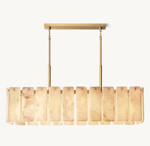Calamette Onyx Rectangular Chandelier 60" - Zonesus