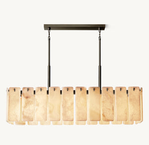 Calamette Onyx Rectangular Chandelier 60" - Zonesus