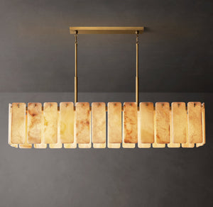 Calamette Onyx Rectangular Chandelier 72" - Zonesus