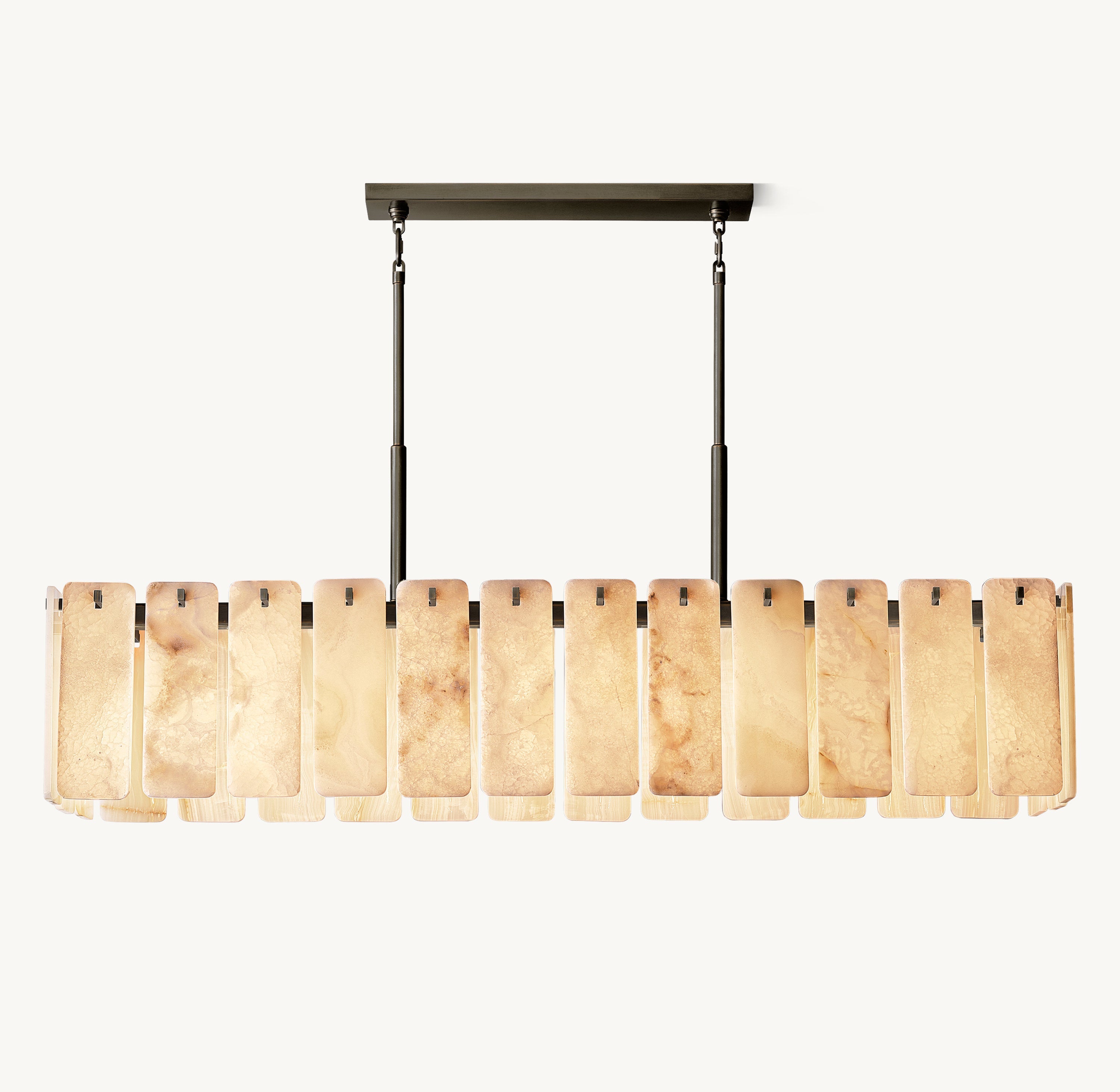 Calamette Onyx Rectangular Chandelier 72" - Zonesus