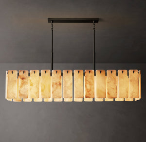 Calamette Onyx Rectangular Chandelier 72" - Zonesus