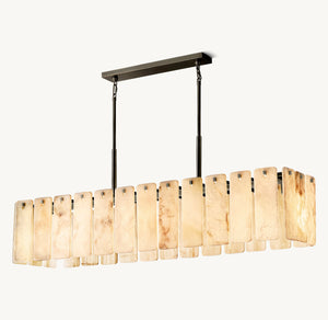 Calamette Onyx Rectangular Chandelier 72" - Zonesus