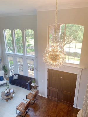 Lily Starburst Crystal Sputnik Chandelier 43"W - Zonesus