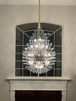 Lily Starburst Crystal Sputnik Chandelier 43"W - Zonesus