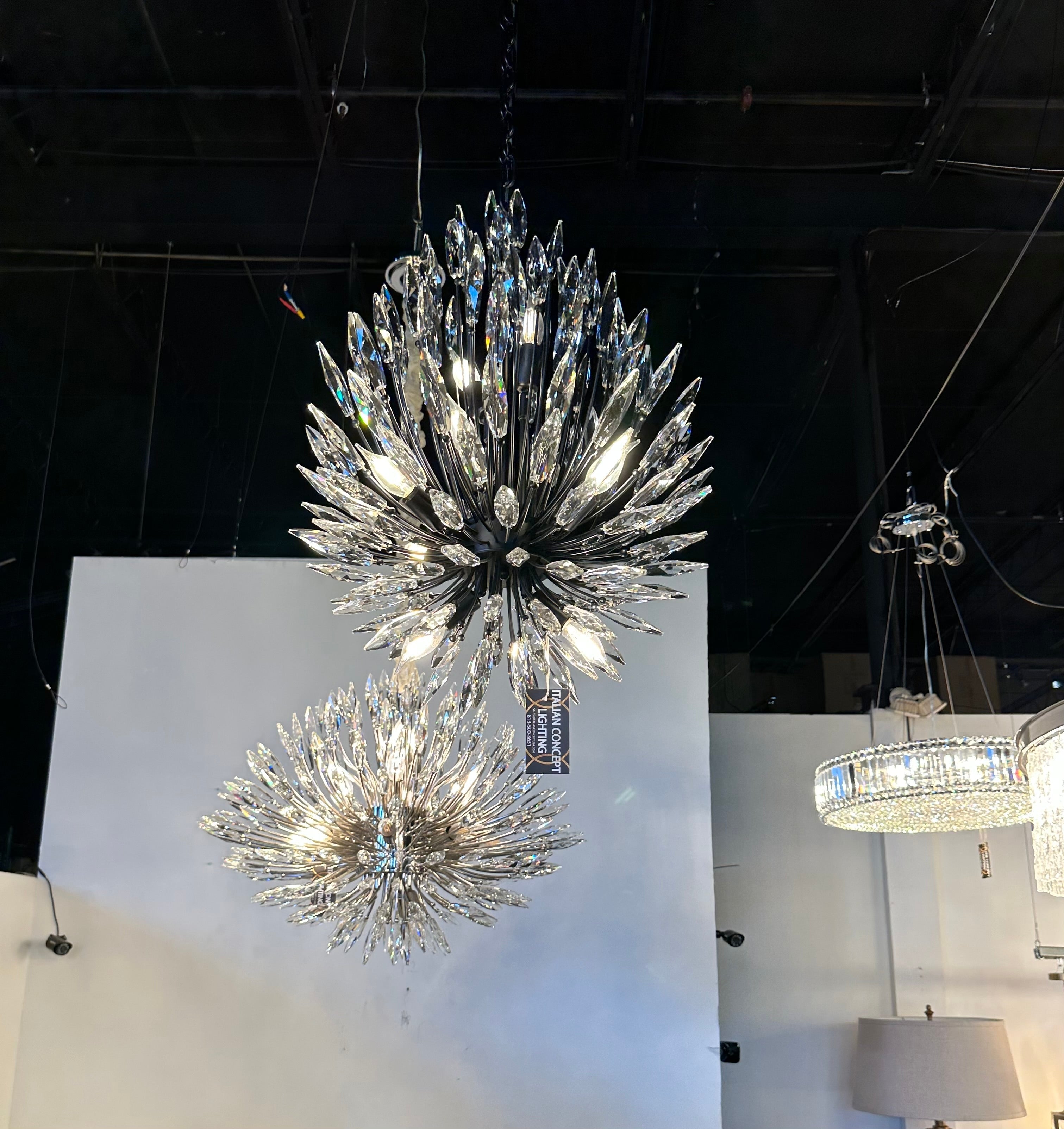 Lily Starburst Crystal Sputnik Chandelier - Zonesus