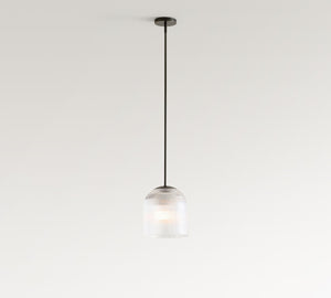 Cooper Ribbed Glass Pendant (10"-14") - Zonesus