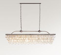 Clarissa Rectangular Crystal Chandelier (30"-40") - Zonesus