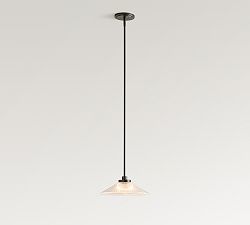 Cooper Flared Ribbed Glass Pendant (12") - Zonesus