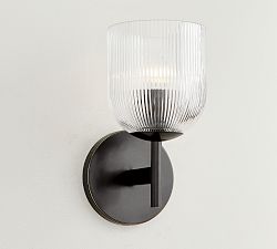 Cooper Ribbed Glass Sconce (9") - Zonesus
